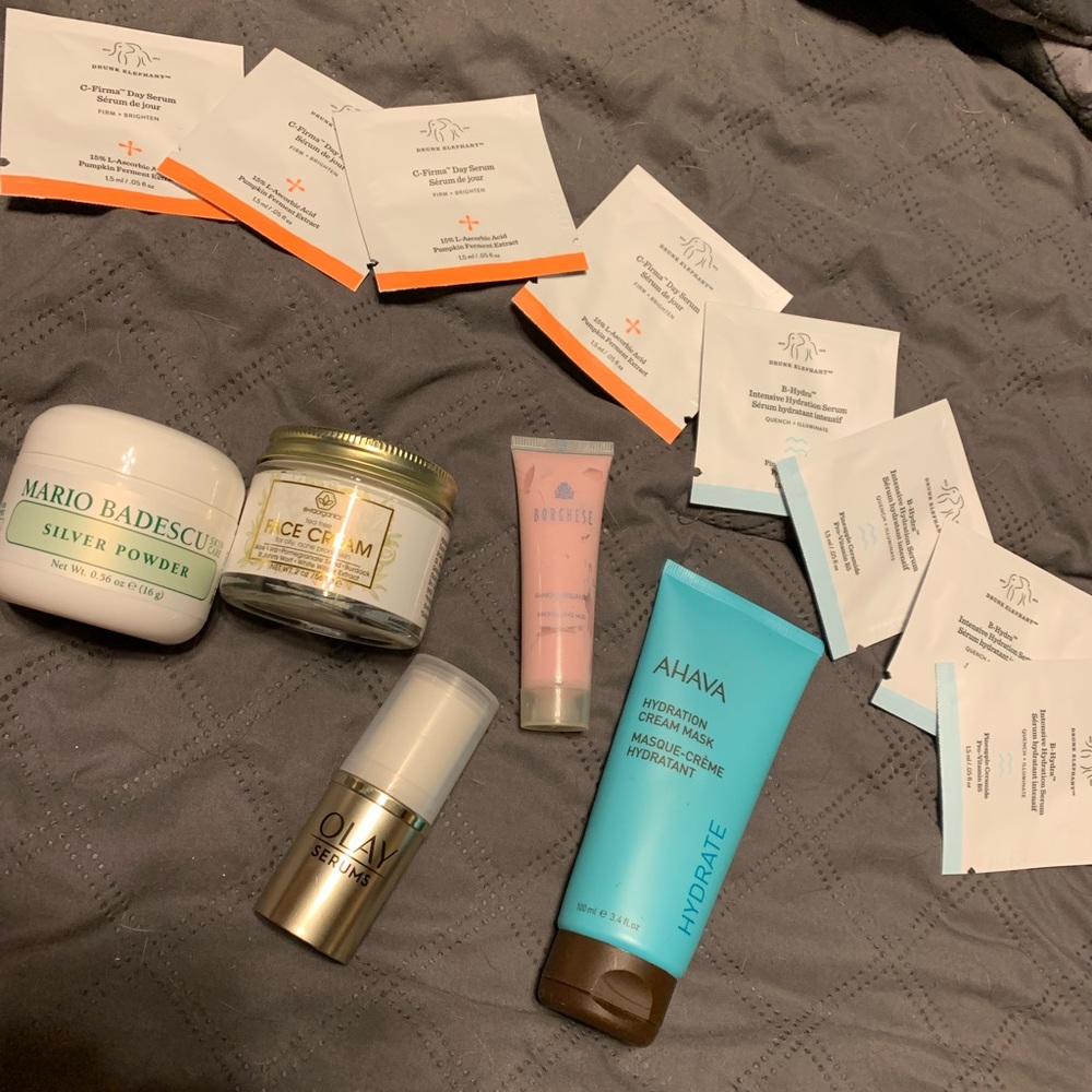 Bundle of face masks, creams only been used once